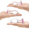 Набор из 3 стеклянных анальных пробок Heart Jewel Plug Set