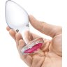 Набор из 3 стеклянных анальных пробок Heart Jewel Plug Set