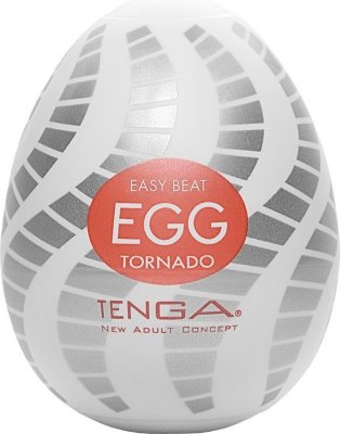Мастурбатор-яйцо EGG Tornado  Цена 1 100 руб. Длина: 6 см. Диаметр: 5 см. Почувствуйте на своём члене невероятную мощь торнадо! Новинка из специальной серии, разработанной к 10-летию Tena Egg! Внутренний рельеф дополненный специальными шишечками на спиральных полосах. Закрути свой оргазм в вихре удовольствия! Яйцо Tenga Easy Beat Egg Tornado: - сделано из эластичного материала, способного растянуться до 30 см в длину и 20 см в ширину. Комфортно будет мужчинам с любым размером органа - обладает специально разработанным рельефом с выпуклыми внутренними бугорками, которые подарят оргазм без труда - отличается необычным дизайном, позволяющим носить мастурбатор в кармане, хранить в бардачке машины или, при желании, в лотке для яиц. Обратите внимание, что Tenga Easy Beat Egg Tornado предназначен для одноразового использования. Страна: Япония. Материал: термопластичный эластомер (TPE).