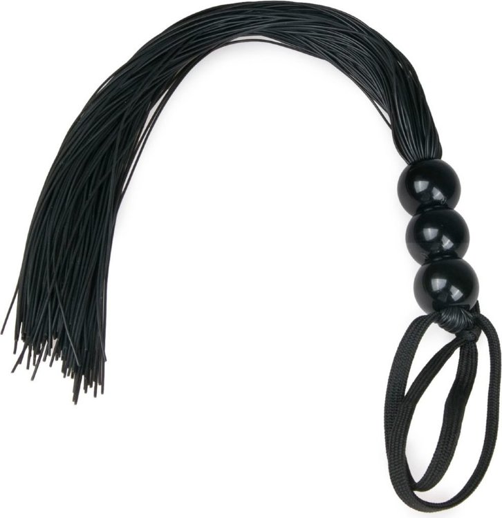 Черная силиконовая плеть Silicone Whip - 32 см.