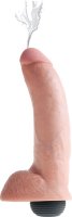 Телесный фаллоимитатор с эффектом семяизвержения Squirting Cock with Balls - 22,9 см.