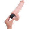 Телесный фаллоимитатор с эффектом семяизвержения Squirting Cock with Balls - 22,9 см.