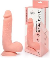 Фаллоимитатор-реалистик Erowoman телесного цвета с мошонкой