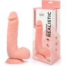 Фаллоимитатор-реалистик Erowoman телесного цвета с мошонкой