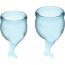 Набор голубых менструальных чаш Feel secure Menstrual Cup  Цена 1 772 руб. - Набор голубых менструальных чаш Feel secure Menstrual Cup