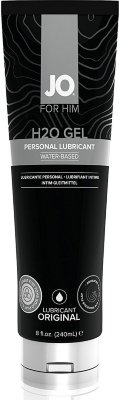 Лубрикант-гель для мужчин JO H2O GEL ORIGINAL - 240 мл.  Цена 5 747 руб. Супер густой гель-лубрикант на водной основе JO H2O GEL - универсальный интимный гель. Благодаря особой структуре геля лубрикант обеспечивает длительное тонкое скольжение без растеканий. Идеален для классического и для анального секса, для мастурбации, для помпирования, для массажа простаты. Гладкое скольжение без липкости, без скатываний, без растеканий. JO H2O GEL можно использовать со всеми игрушками, а также лубрикант легко смывается теплой водой. Water (Aqua), Glycerin, Hydroxyethylcellulose, Acrylates/C10-30 Alkyl Acrylates Crosspolymer, Methylparaben, Sodium Hydroxide, Propylparaben. Страна: США. Объем: 240 мл.