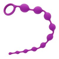 Лиловая анальная цепочка Beaded Adventure - 35,5 см.