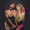 Черный ошейник Decadence с бабочкой
