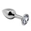 Серебристая анальная втулка с прозрачным кристаллом Mini Metal Butt Plug Size L - 9 см. - Серебристая анальная втулка с прозрачным кристаллом Mini Metal Butt Plug Size L - 9 см.
