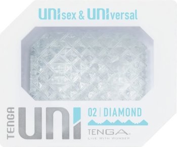 Прозрачный мастурбатор-стимулятор Tenga Uni Diamond