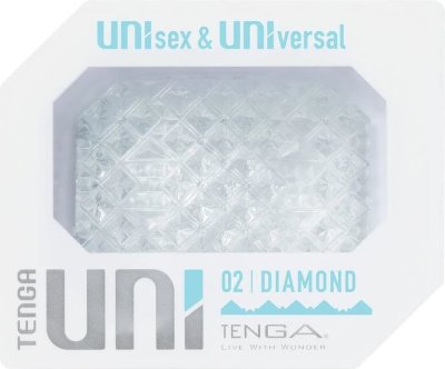 Прозрачный мастурбатор-стимулятор Tenga Uni Diamond Длина: 5.8 см. Tenga Uni – это персональное удовольствие независимо от вашего пола. 2 в 1: мастурбатор и стимулятор клитора. Универсальная вещица, которая разнообразит вашу игру и сделает ее интереснее. Uni изготовлен из эластомера, материал, который отличается своей мягкостью эластичностью и способностью растягиваться под любой размер. Сжимайте, массируйте, растягивайте – делайте любые манипуляции для получения максимального удовольствия. Только для одноразового использования. Страна: Япония. Материал: эластомер (полиэтилен гель).