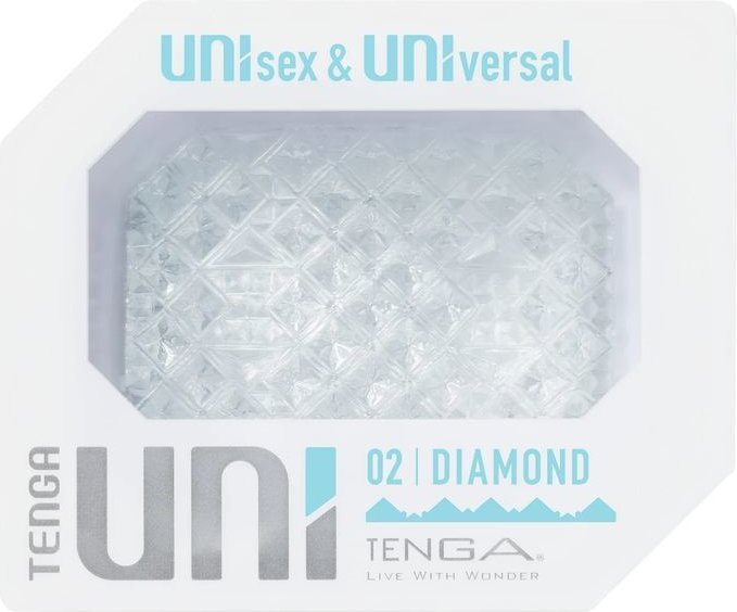 Прозрачный мастурбатор-стимулятор Tenga Uni Diamond