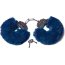 Шикарные темно-синие меховые наручники с ключиками  Цена 1 978 руб. - Шикарные темно-синие меховые наручники с ключиками