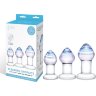 Набор из 3 стеклянных анальных пробок Pleasure Droplets Plug Set