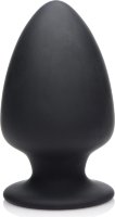 Черная мягкая анальная пробка Squeezable Large Anal Plug - 13,2 см.