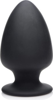 Черная мягкая анальная пробка Squeezable Large Anal Plug - 13,2 см.
