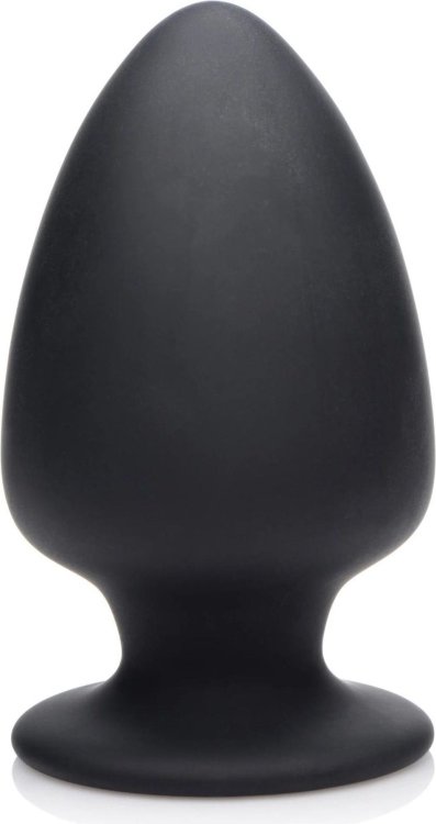 Черная мягкая анальная пробка Squeezable Large Anal Plug - 13,2 см.