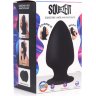 Черная мягкая анальная пробка Squeezable Large Anal Plug - 13,2 см.