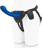 Синяя насадка Remote Control P-Spot G-Spot с черными трусиками - 20 см.