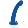 Синяя насадка Remote Control P-Spot G-Spot с черными трусиками - 20 см.