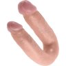 Двусторонний фаллоимитатор U-Shaped Medium Double Trouble - 34,6 см.