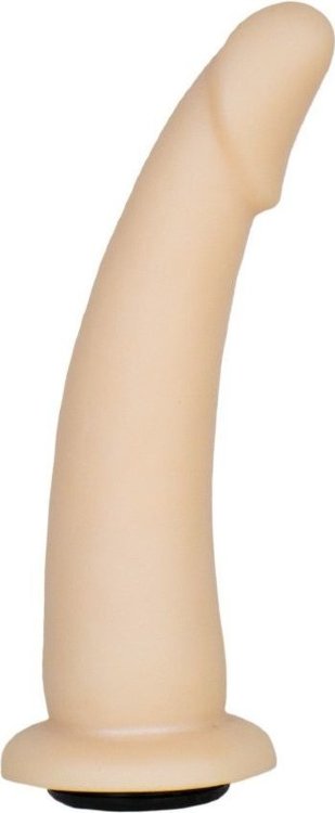 Телесная гладкая насадка-фаллоимитатор Harness - 17 см.