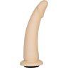 Телесная гладкая насадка-фаллоимитатор Harness - 17 см.