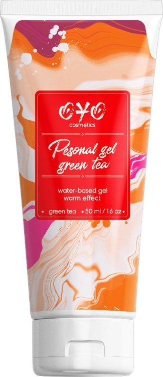Интимная смазка на водной основе с согревающим эффектом OYO Personal Gel Green Tea - 50 мл.
