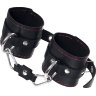 Черные кожаные однослойные наручники с контрастной строчкой
