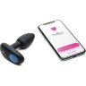 Черный интерактивный вибратор OhMiBod Lumen for Kiiroo с подсветкой - 10,2 см.