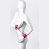 Красные наручники Anonymo из искусственной кожи