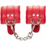 Красные наручники Anonymo из искусственной кожи