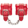 Красные наручники Anonymo из искусственной кожи