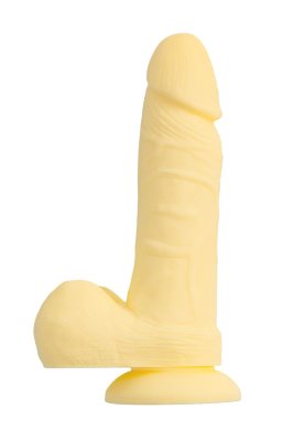 Желтый фаллоимитатор James - 20 см.  Цена 4 163 руб. Длина: 2 см. Диаметр: 4.3 см. Яркий герой для твоих серых будней - фаллоимитатор James Он сочетает в себе реальность ощущений с фантастическим цветом. Внешняя часть, идеально имитирующая мужское достоинство, выполнена из жидкого силикона — такого приятного и нежного на ощупь. Мощная присоска у основания позволит пользоваться им без рук и получать удовольствие без лишнего контроля. Позволь ему стать твоим героем. Рабочая длина - 15,5 см. Страна: Китай. Материал: силикон.