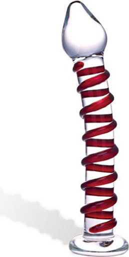 Фаллоимитатор из стекла ручной работы Mr. Swirly, 20 см