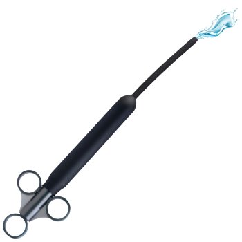 Черный шприц с тонким кончиком для введения геля Deep Shot Lubricant Launcher