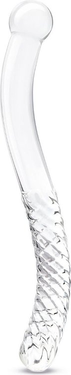 Стеклянный фаллоимитатор 11’’ Glass Pelvic Wand Double Ended - 28 см.
