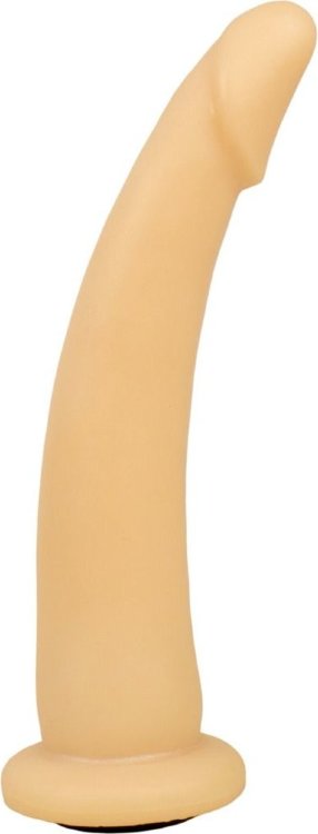 Телесная гладкая насадка-фаллоимитатор Harness - 20 см.