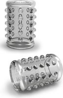 Прозрачная насадка на пенис с шишечками STAY HARD COCK SLEEVE 02 CLEAR