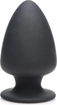 Черная мягкая анальная пробка Squeezable Small Anal Plug - 9 см.
