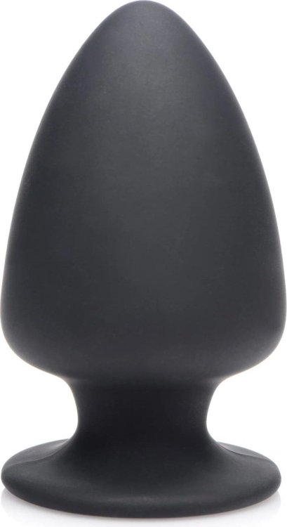 Черная мягкая анальная пробка Squeezable Small Anal Plug - 9 см.