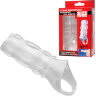 Насадка на пенис с кольцом для мошонки Clear Sensations Enhancer Sex Sleeve - 11,5 см.