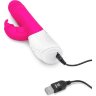 Розовый пульсирующий вибромассажер G-Spot Thrusting Rabbit - 24 см.