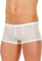 Мужские трусы-хипсы из ткани с текстурой змеиной чешуи Snake White Boxer