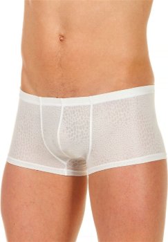 Мужские трусы-хипсы из ткани с текстурой змеиной чешуи Snake White Boxer