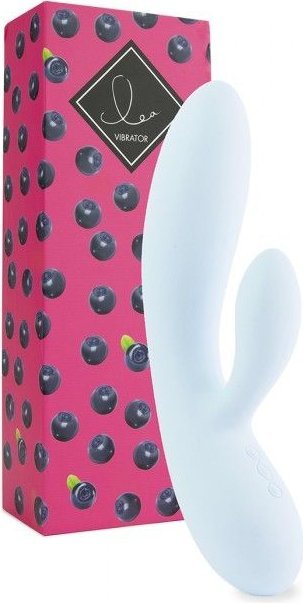 Нежно-голубой вибратор-кролик Lea Rabbit Vibrator - 20,2 см.