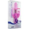 Розовый вибратор RABBIT DUAL PLEASURE с клиторальным и анальным стимуляторами - 22 см.
