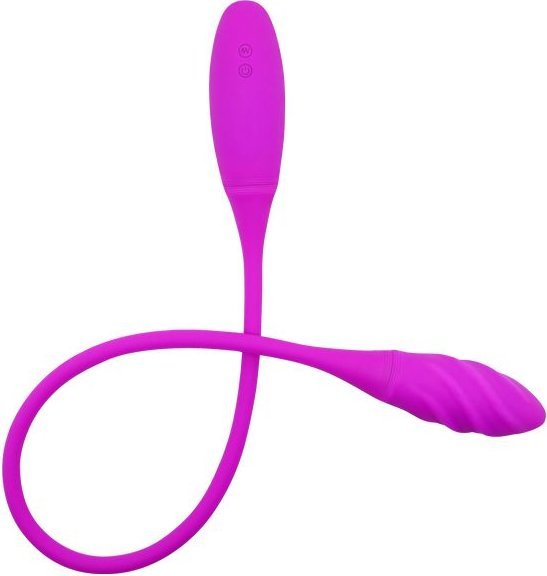 Двусторонний вибромассажер на гибком стержне Snaky Vibe - 60 см.
