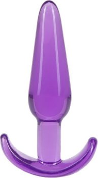 Фиолетовая анальная пробка в форме якоря Slim Anal Plug - 10,8 см.