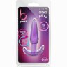 Фиолетовая анальная пробка в форме якоря Slim Anal Plug - 10,8 см.
